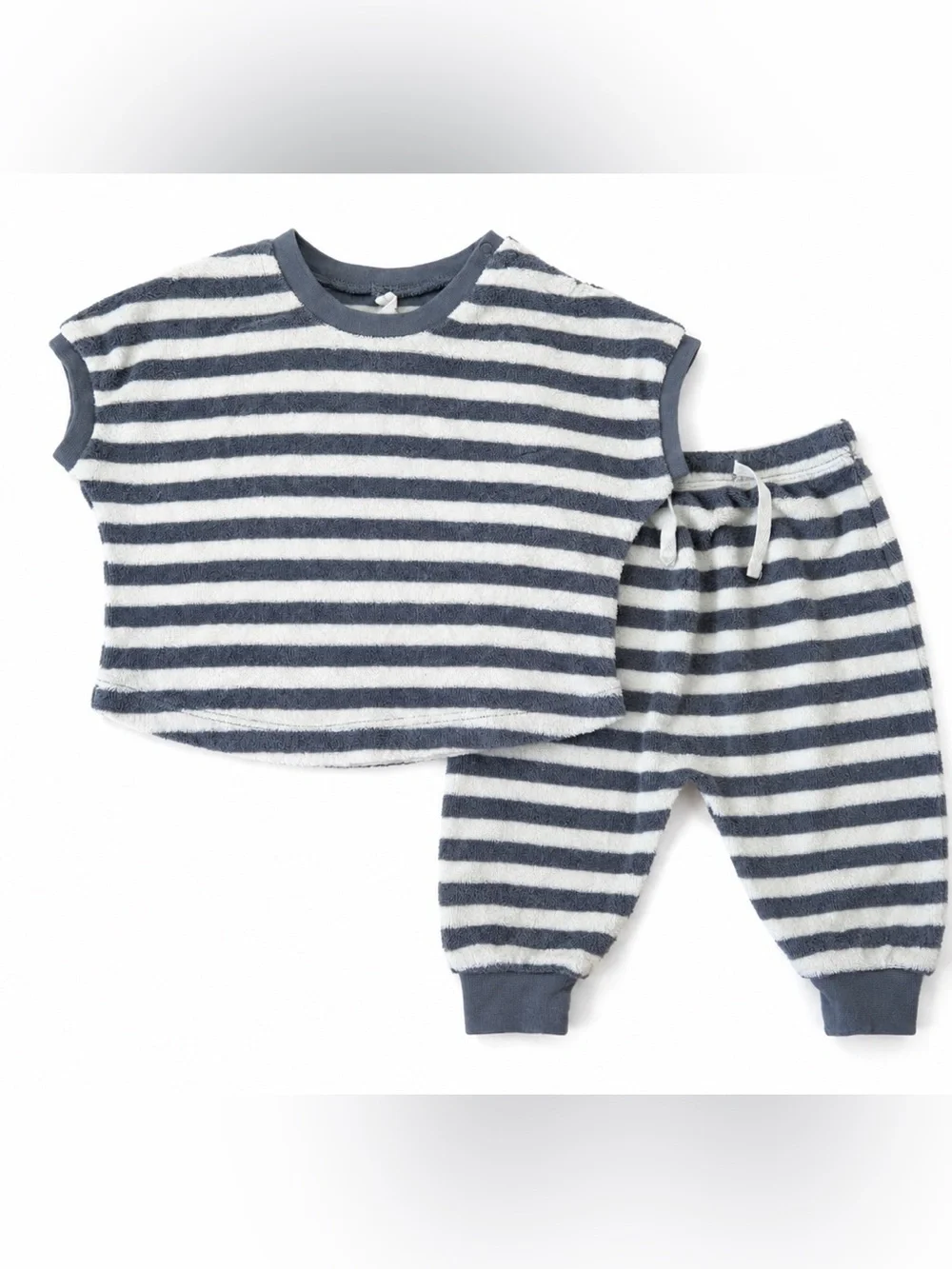 Quincy Mae Striped Matching Terry Set 3-6 Months Baby Outfit